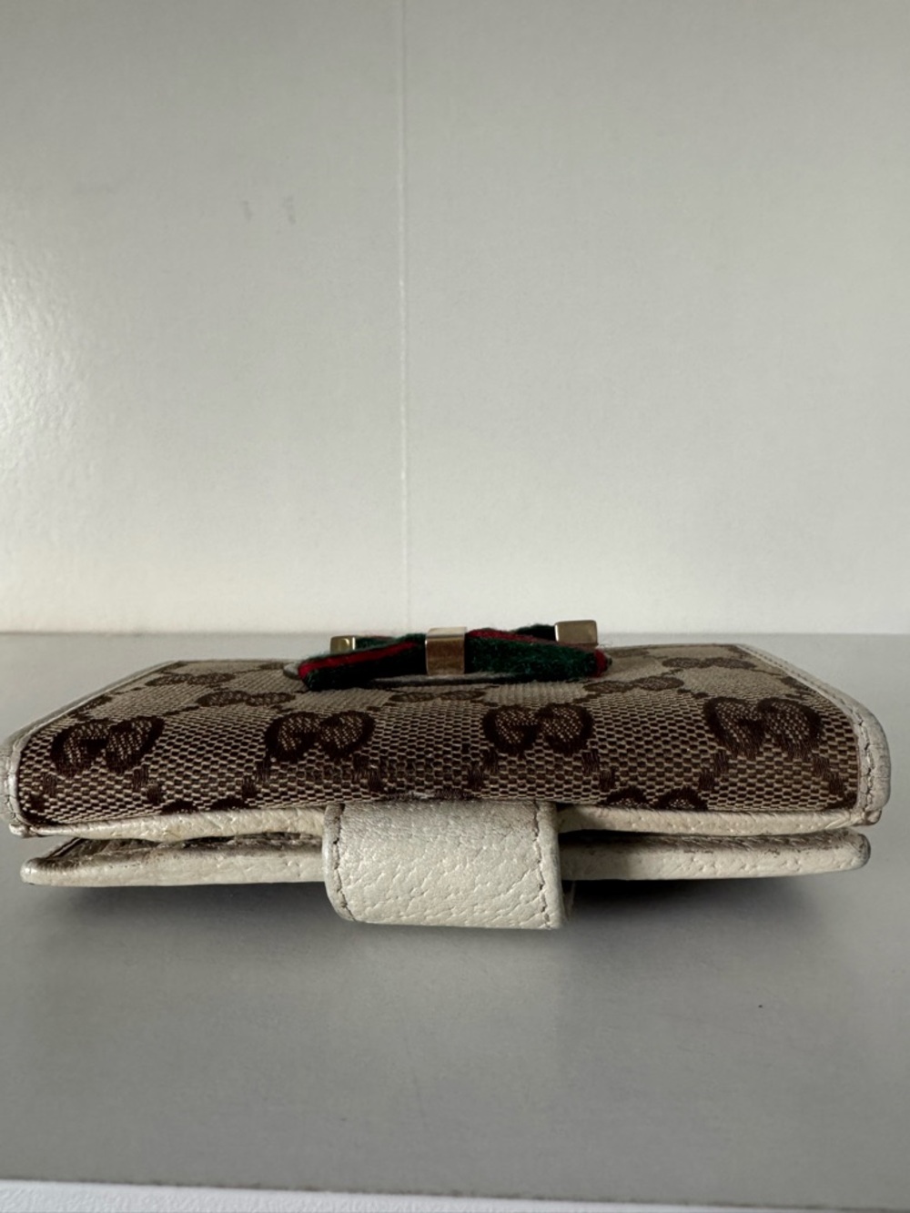 Gucci Compact Princy Wallet with Sherry Line Ribbon Bow GG monogram canvas - Picture 6 of 12